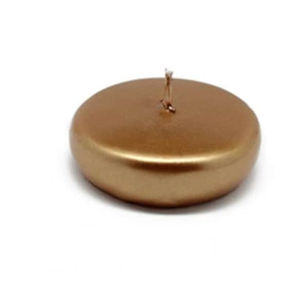 Zest Candle Zest Candle CFZ-099 2 1-4 in. Metallic Bronze Gold Floating Candles -24pc-Box CFZ-099 - main